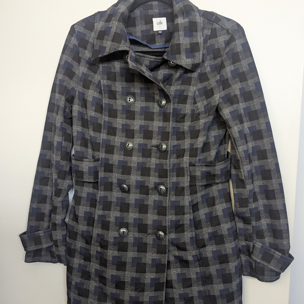 Checkered Trench Coat